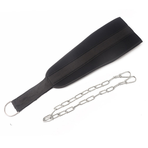 Neoprene Dip <b>Belt</b> with <b>Chain</b> Weight Lifting Power Bag - Product Image 5