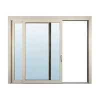 Fabricación en China, tamaño estándar, puertas corredizas horizontales modernas de aleación de aluminio, ventanas, aislamiento térmico para apartamento y hogar