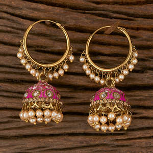 Pendientes de Indo occidental bañados en ahndi, 102160 - Product Image 5