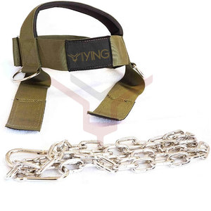 Arnés de cabeza para levantamiento de pesas, herramienta para gimnasio, cuello, con cadena de acero - Product Image 2