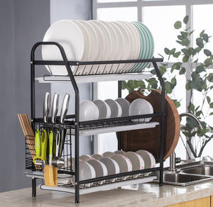 Estante de almacenamiento de utensilios, estante de acero inoxidable para encimera, organizador, escurridor para platos - Product Image 6