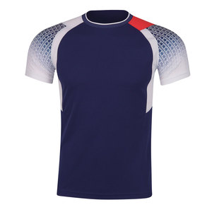 Uniforme de tennis de table pour hommes en gros, couleur personnalisée, logo personnalisé, col en V, sans manches, respirant, évacuation de l'humidité, 100% polyester - Product Image 2