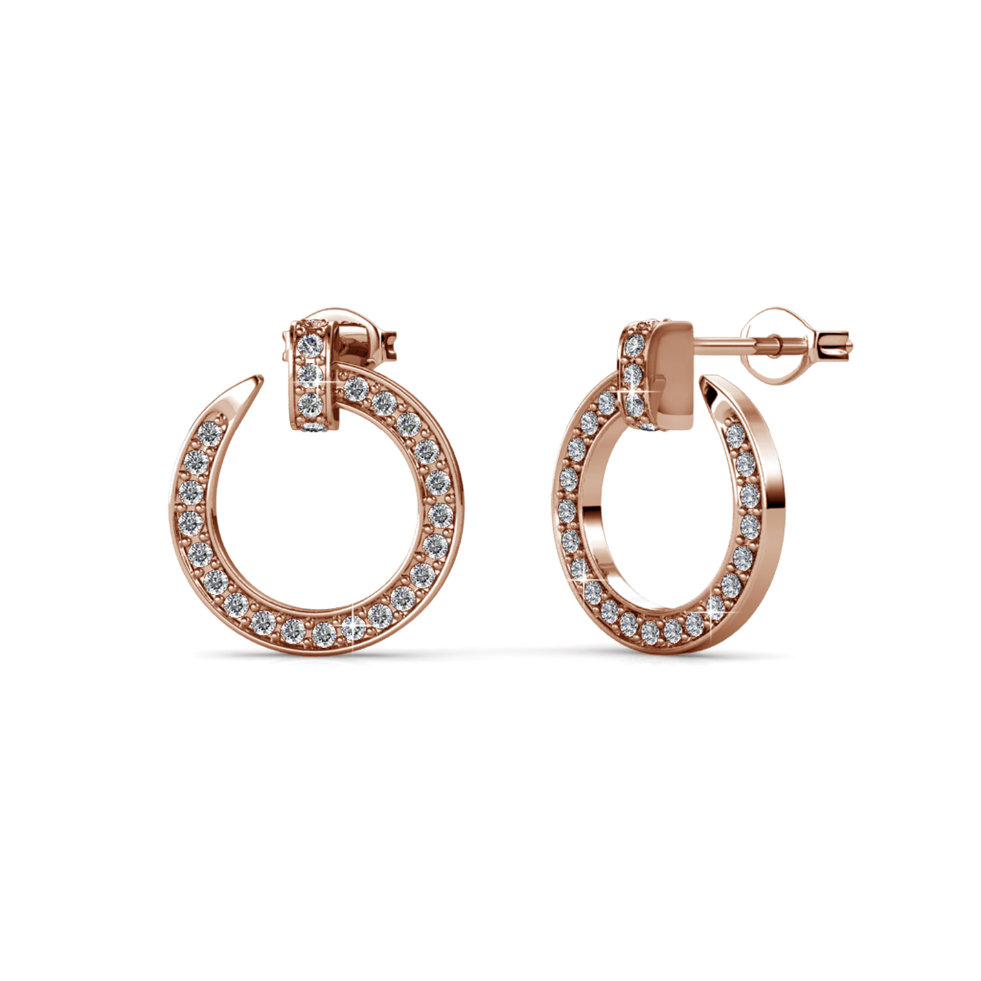 S925 With 18k Rose Gold Plated Luxury Brand Inspired Earrings