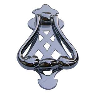 Aldaba de puerta de latón con diseño de flores - Product Image 2