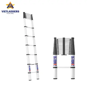 EN131 가정 및 건설 NK-VL48A 대한 유연한 단일 알루미늄 텔레스코픽 접이식 사다리 계단