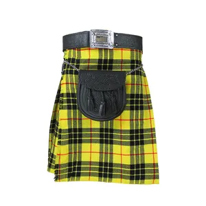 优质苏格兰传统苏格兰高地男式短裙传统格子苏格兰格子呢，价格便宜