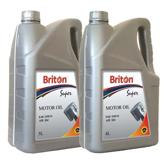 Briton High Quality SAE 20W50 API SM Gasoline Engine Oil Extended Life Virgin Base Oil from Dubai Factory