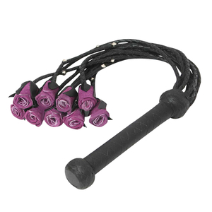 ที่ใส่มีดหนังลายดอกกุหลาบสีม่วงพร้อมเหล็กประดับด้วยหางปลา09 - Product Image 1