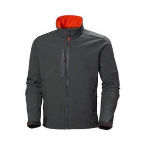 Chaqueta Personalizada para Hombre, Corte Ajustado, Delgada, de Tejido Softshell, Transpirable, Impermeable, con Cuello Alto y Logotipo Frontal, de Alta Calidad para Otoño - Product Image 3