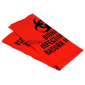Sac de déchets médicaux de sac rouge de biohazard et sac de polyéthylène de déchets médicaux - Product Image 5