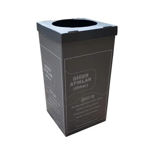 Best Quality Waste Recycle Bin 70 Litres Wholesale Product Corrugated PP Plastic Other Waste Bin Set from Turkish Manufacturer