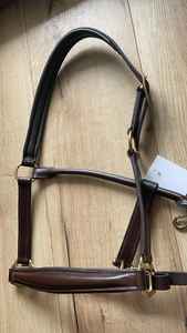 Cabestro elegante de lujo para carreras de caballos, cuero de alta calidad con herrajes libres de corrosión, pieza de nariz cónica en S, cuello de cabeza de caballo - Product Image 5