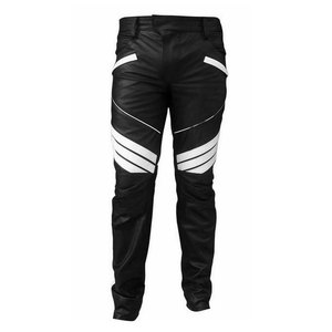 Pantalon pour homme en cuir véritable de couleur unie Formula1 Industries FI-6404, respirant, imperméable, séchage rapide, taille élastique, poids moyen - Product Image 1