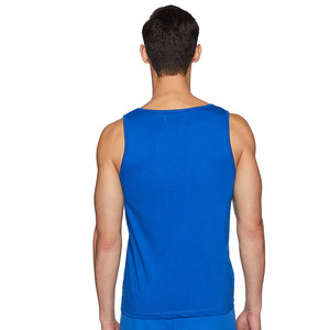 Chaleco de gimnasio de algodón para hombre, ropa deportiva sin mangas, tejido de punto de estilo informal con estampado de pantalla a la venta - Product Image 2