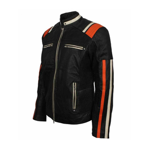 Veste en cuir de style européen de meilleure qualité avec ceinture réglable caractéristique coupe-vent Protection principale pour vêtements de sport EN17092 - Product Image 2