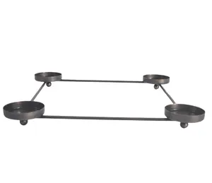 4 ARMS RECTANGLE SHAPE <b>TEALIGHT</b> METAL T-LIGHT <b>HOLDER</b> HIGH QUALITY NEW DESIGN METAL CANDLE <b>HOLDER</b> - Product Image 1