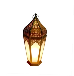 โคมไฟโลหะแบบตะวันออก/สไตล์โมร็อกโกสำหรับตกแต่งงานแต่งงานในร่มและกลางแจ้งทำด้วยมือใหม่ - Product Image 4