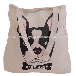 Eco-Friendly Standard Size Cotton Canvas Tote <b>Shopping</b> <b>Bags</b> <b>Reusable</b> Handled Totes with Printed Letters Screen Promotions Gifts - Product Image 1