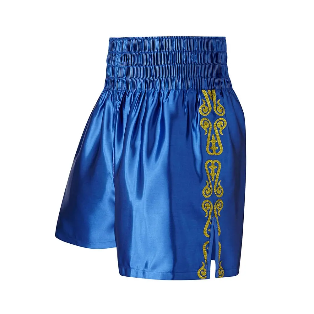 Blue boxing short for men and women custom designed with high quality material shorts for kick boxing and MMA fights wholesale