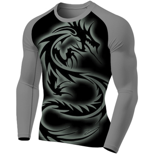 BJJ rash GUARD พิมพ์ลายแขนยาวสำหรับผู้ชาย - Product Image 1
