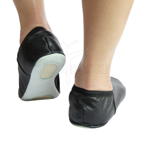 Chaussures d'entraînement de danse de gymnastique professionnelle pour garçons filles confortable Jazz Satin daim en cuir véritable semelle antidérapante coton - Product Image 5