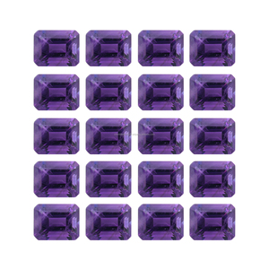 พลอยอเมทิสต์อเมทิสต์แอฟริกาสีม่วงธรรมชาติพลอยหลวมเจียระไนจากมรกต5x3mm-10x8mm - Product Image 2