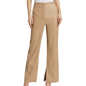 Pantalones de cuero genuino para mujer totalmente personalizados, mezcla perfecta de sofisticación de estilo y comodidad para una declaración de moda elegante - Product Image 2