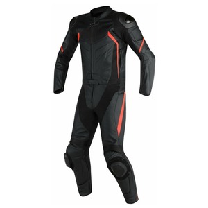 Traje de carreras hecho a medida cuero de moto negro de piel de vaca pura con diseño de ropa deportiva impresa transpirable - Product Image 4