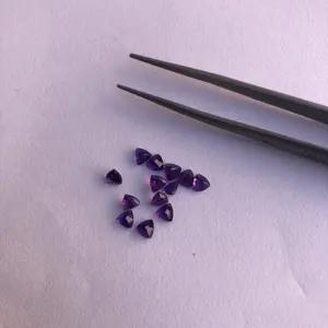 4mm Natural African Amethyst Faceted Trillion Cut Loose Gemstones Wholesaler Buy Bulk Deal at Best Factory Price Stone Supplier