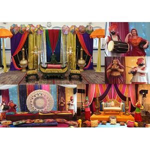 Escenario y estatuas tradicional de Punjabi, decoración de escenario, escenario, Sangeet Punjabi - Product Image 1