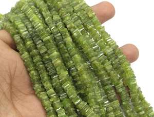 16 "de largo Vessonite Natural forma cuadrada suave Heishi piedra preciosa fabricación hecha a mano joyería cuentas tamaño 5-5,5 MM - Product Image 5