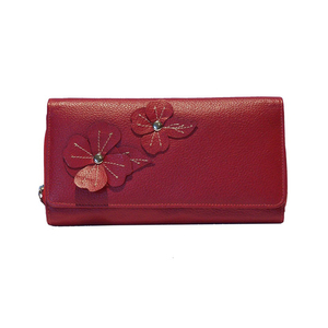 Monedero Largo de Cuero Genuino para Mujer, Popular, Fácil de Usar, Elegante, con Múltiples Compartimentos, Impermeable - Product Image 1