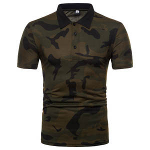 Camo Style Casual Wear Polo Shirts, Street wear New Style Short Sleeve Polo Shirts For Men - Product Image 1