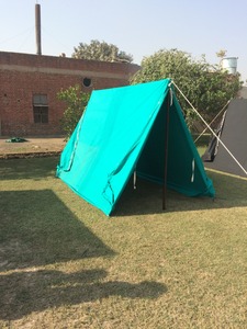 Personnalisable 100% toile de coton imperméable quatre saisons A-Frame 6m2 une tente pour chambre à coucher petite tente extérieure à cadre en acier pour deux hommes - Product Image 5