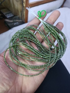 Forma de tubo de cuentas facetadas de diamante verde natural AAA + calidad superior para hacer joyas - Product Image 5