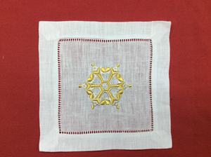 Serviette de cocktail brodée à la main de haute qualité, design personnalisé, pour restaurants/bars, en tissu de coton, marque VNAP - Product Image 5