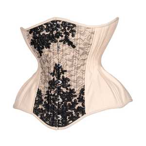 Corsés de encaje de acero doble, corsé de satén sobre el busto de talla grande - Product Image 2