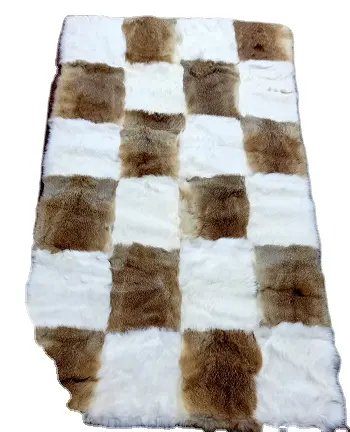 Real rabbit fur rugs luxury fur carpets