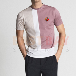 Camiseta Casual de Algodón Sólido para Hombre con Logotipo Personalizado, Impresión en Serigrafía, Diseño de Dos Tonos, Verano - Product Image 3
