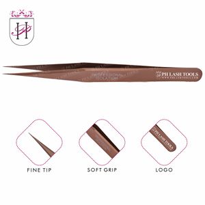 Vetus — pincettes pour faux cils en acier inoxydable, pincettes à pointe droite, pour applicateur, vente en gros, de marque privée - Product Image 3