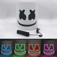 Masque DJ Marshmallow, accessoires de concert, accessoires pour fans de musique Future Bass, accessoires de bars, masque d'Halloween effrayant, casque Marshmallow