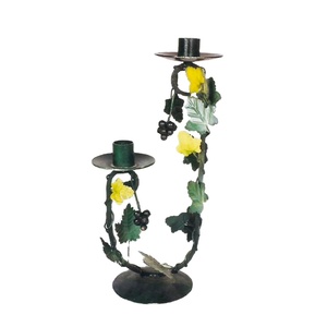 2 arms Candle holder Antique theme - Product Image 1