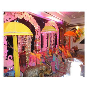 อุปกรณ์ตกแต่งเวที,ของตกแต่งการตั้งค่า Mehndi แบบดั้งเดิมเวทีหลวงปัญจาบ Mehandi - Product Image 1