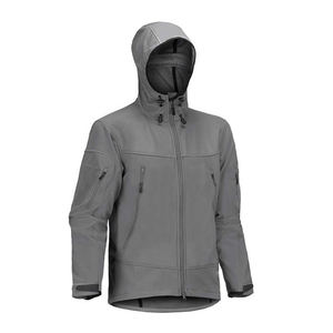 2023 hommes meilleure vente Slim Softshell veste à capuche 100% Polyester pour l'hiver randonnée extérieur toile matériel - Product Image 1