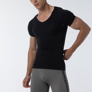 Mens <b>Compressed</b> T <b>Shirt</b> Fashion <b>Design</b> Slim Fit Short Sleeve Sportswear t <b>Shirts</b> with <b>Custom</b> Printing Services - Product Image 3