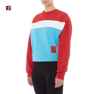 Dernières pulls pour femmes 2025 sweat col arrondi multicolore conception personnalisée coton polaire col rond pulls lourds - Product Image 5