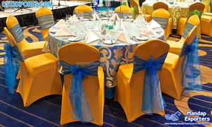 Hot Pink Tiệc Hội Trường Ghế & Bảng Bao Gồm Tiệc Cưới Hội Trường Bàn Ghế Vải Bàn Màu Hồng Tuyệt Đẹp & Ghế Trang Trí Vải - Product Image 6