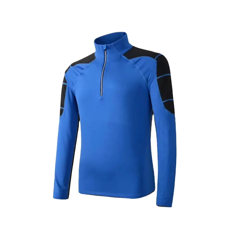 2022 New high quality custom breathable golf clothes blank long sleeve men striped zipper customs collar man sports polo shirts