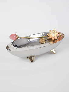 Bandeja de Servicio RABEH Plateada, de Metal, Grado Comercial, Acabado Pulido, Apta para Lavavajillas, Vajilla Decorativa para Bodas - Product Image 3