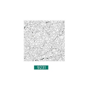 Azulejos de color gris de alta calidad con diseño de flores de color blanco Azulejo de piso de porcelana mate 40x40cm - Product Image 4
